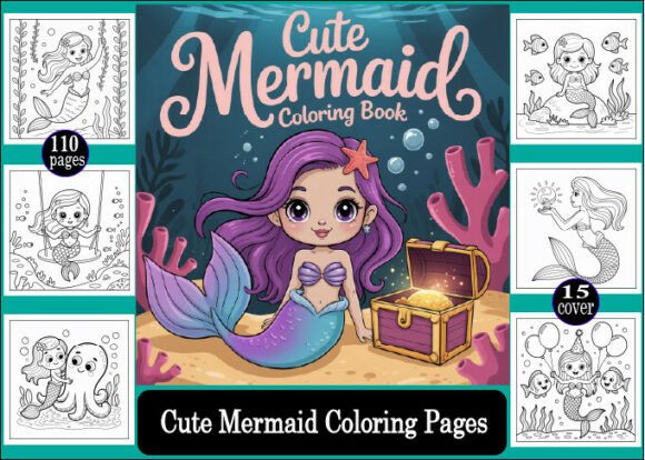 Download Cute Mermaid Coloring Pages for Kids - Premium Resources