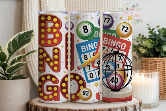 Download Bingo Game Night 20oz Tumbler Wrap - Bingo Collection