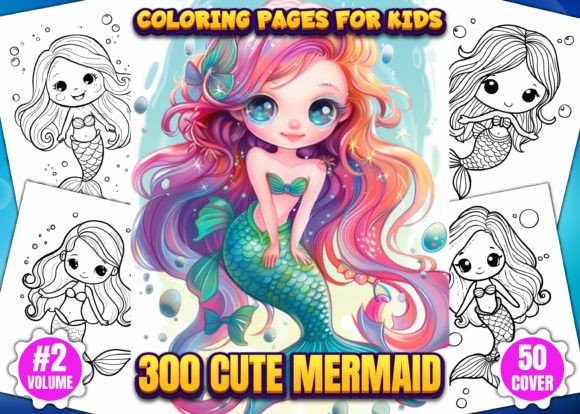 Download 300 Cute Mermaid Coloring Pages for Kids - Premium Resources