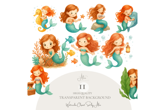 Download Mermaid Clipart Set - Premium Resources