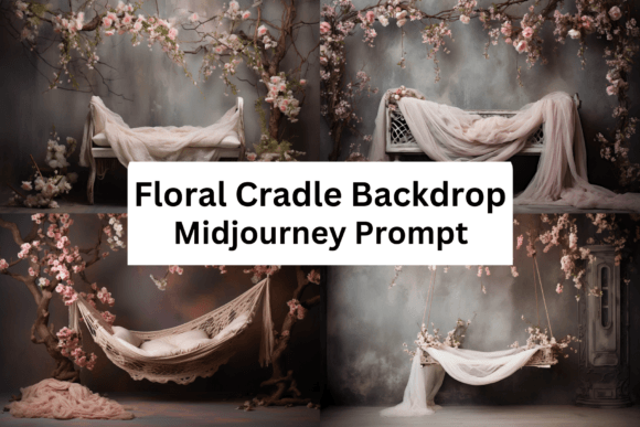 Download Midjourney Prompt for Floral Cradle Digital Backdrops - Prompt Collection