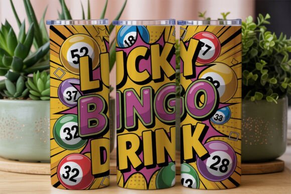 Download Lucky Bingo Drink 20oz Tumbler Wrap - Premium Resources